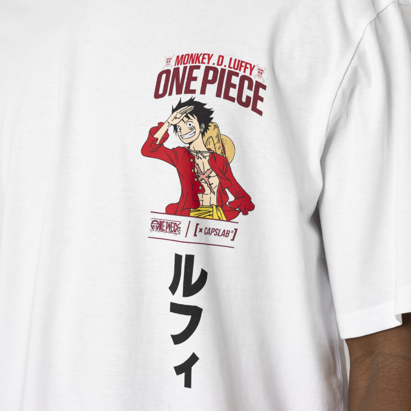 T-shirt en coton homme relax fit avec print  One Piece Luffy Capslab - 2