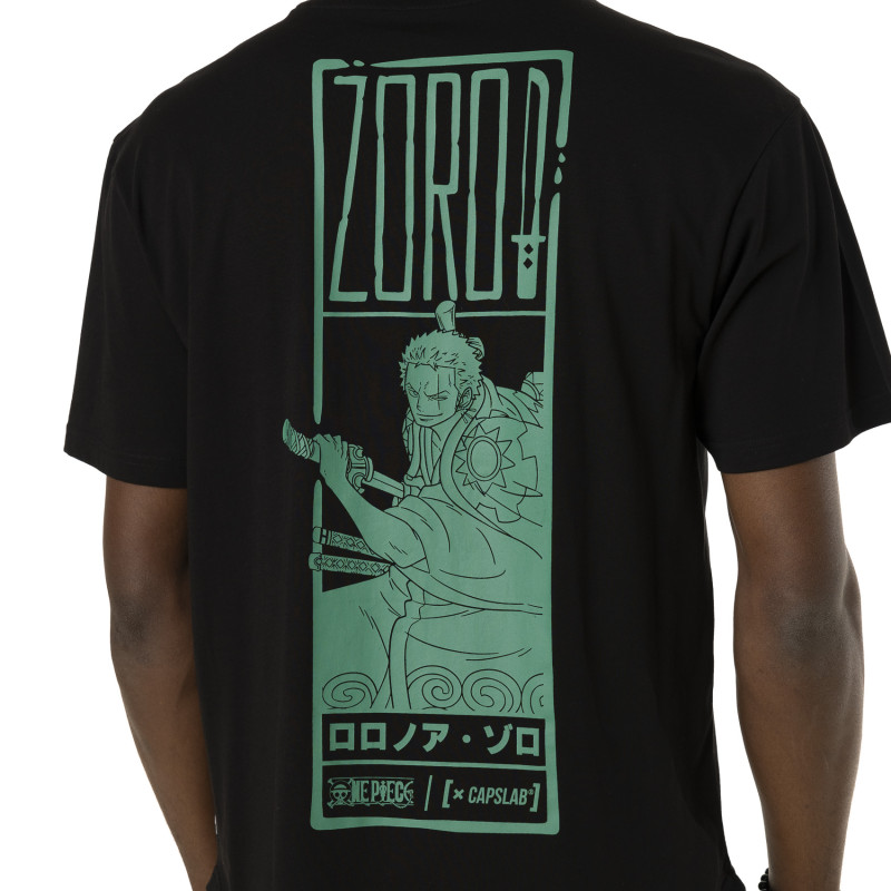 T-shirt Noir One Piece Roronoa Zoro Homme - Capslab Capslab - 4