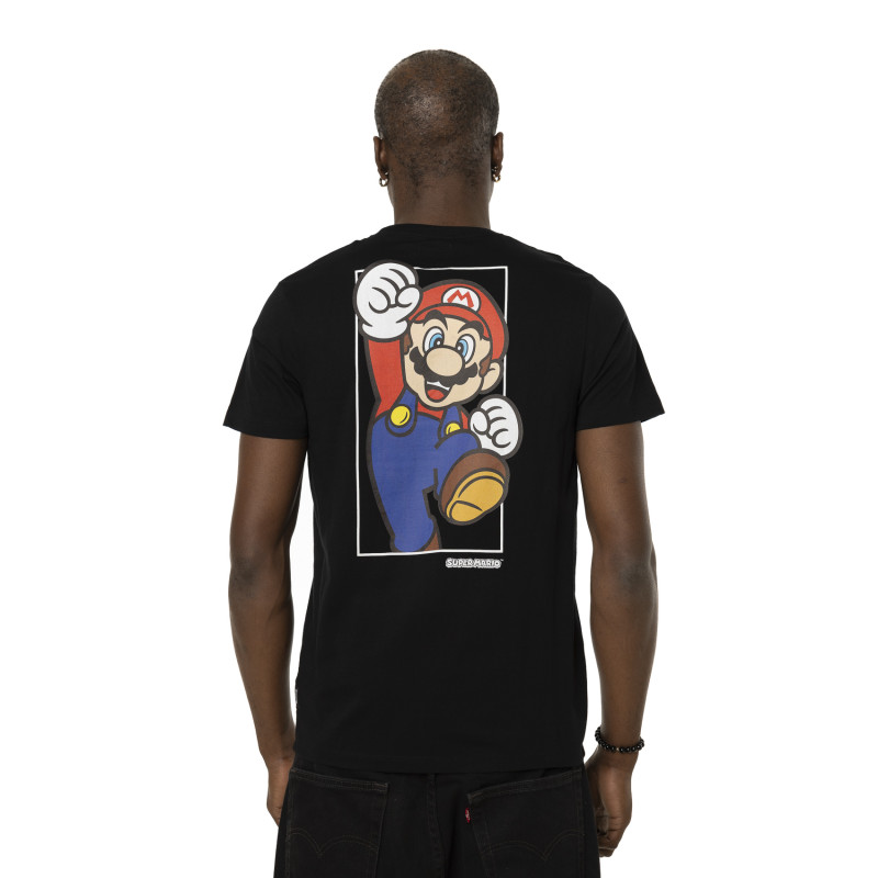 T-shirt Noir Super Mario Homme coupe Regular Capslab Capslab - 3
