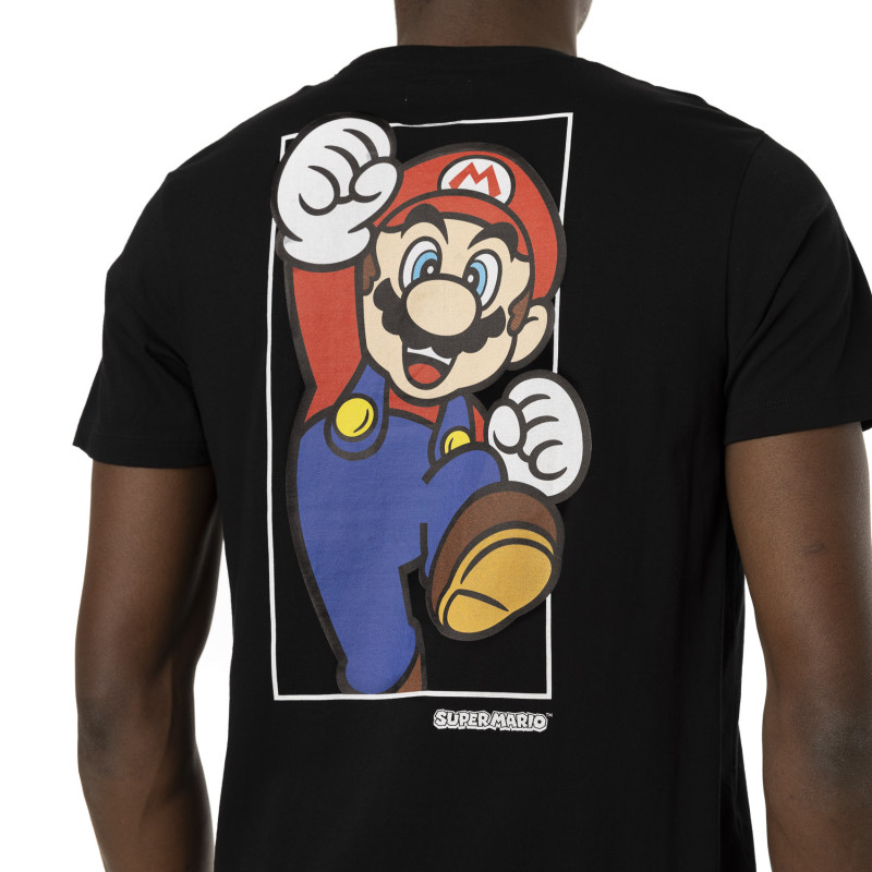 T-shirt Noir Super Mario Homme coupe Regular Capslab Capslab - 4