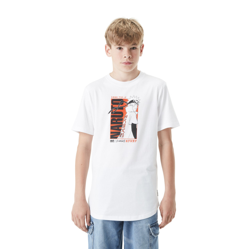 T-shirt Blanc Naruto Shippuden Garcon coupe Oversize - Capslab