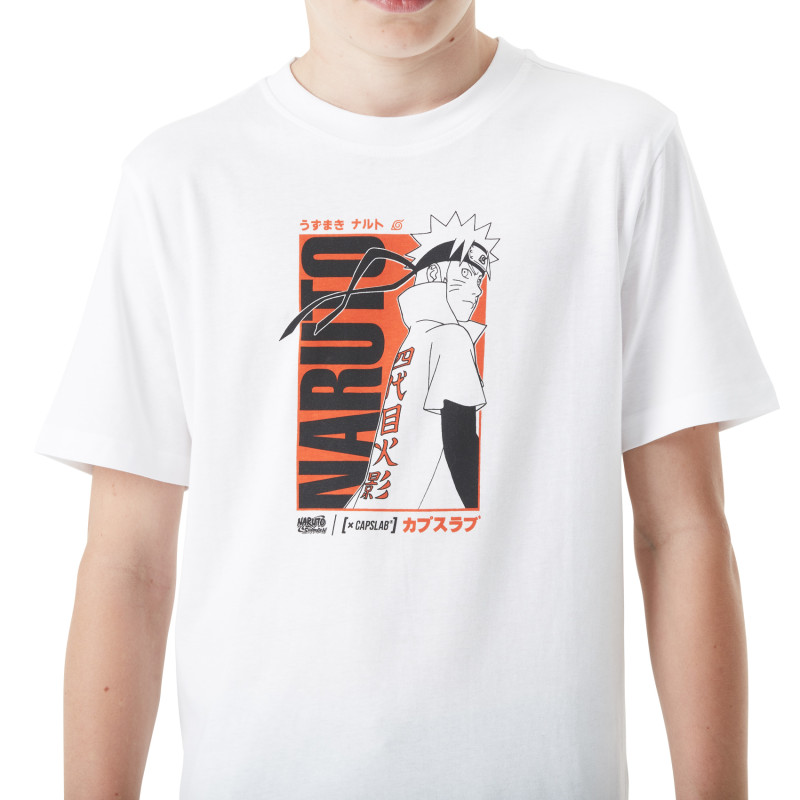 T-shirt Blanc Naruto Shippuden Garcon coupe Oversize - Capslab