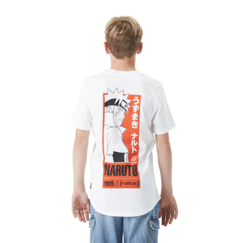 T-shirt Blanc Naruto Shippuden Garcon coupe Oversize - Capslab