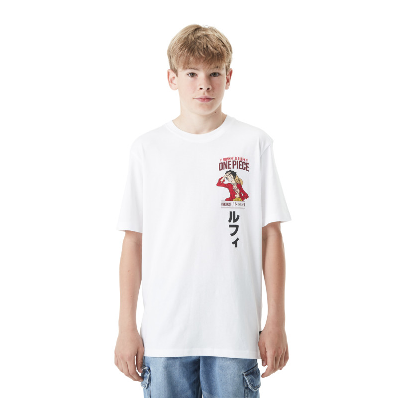 T-shirt en coton garçon relax fit avec print  One Piece Luffy Jr Capslab - 1