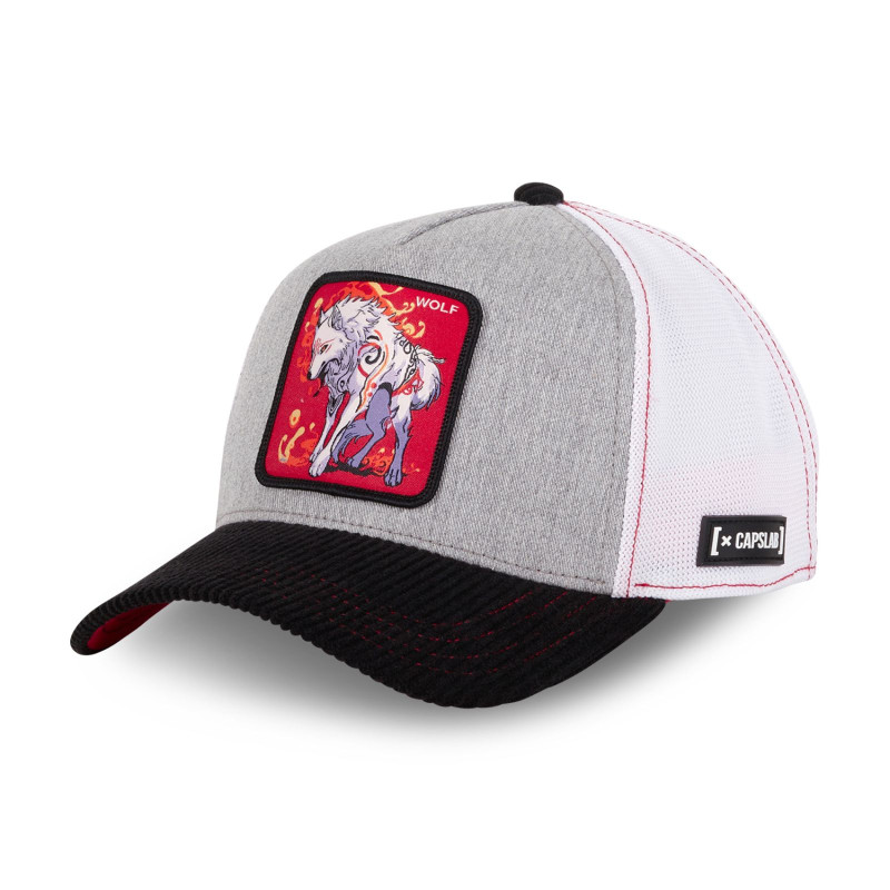 Casquette Trucker Snapback Grise Wolf Japan - Capslab