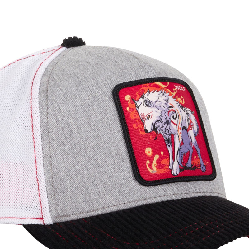 Casquette Trucker Snapback Grise Wolf Japan - Capslab