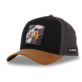 Casquette Trucker Looney Tunes Bugs Bunny, Daffy Duck Snapback Bi-Matière - Noire - Capslab