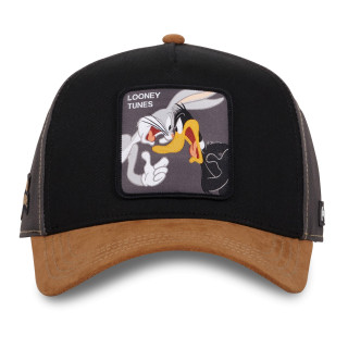 Casquette Trucker Looney Tunes Bugs Bunny, Daffy Duck Snapback Bi-Matière - Noire - Capslab