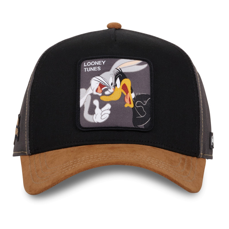 Casquette homme trucker mix de matière Looney Tunes Bugs ans Daffy