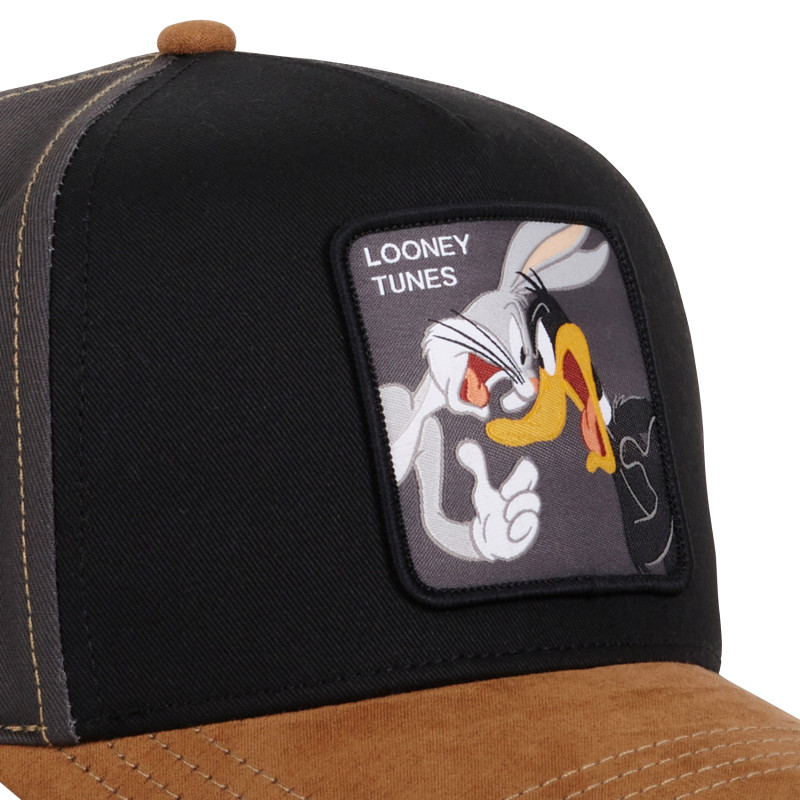 Casquette Trucker Looney Tunes Bugs Bunny, Daffy Duck Snapback Bi-Matière - Noire - Capslab