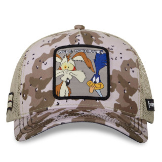 Casquette Trucker Looney Tunes Coyote, Bip Bip Snapback - Beige Camouflage - Capslab