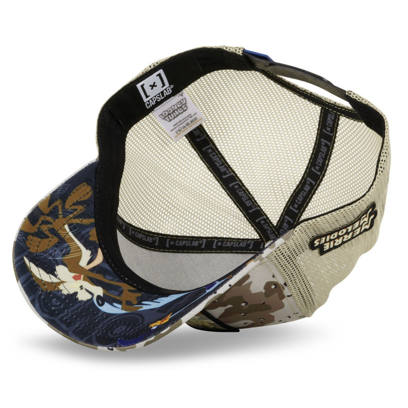 Casquette Trucker Looney Tunes Coyote, Bip Bip Snapback - Beige Camouflage - Capslab