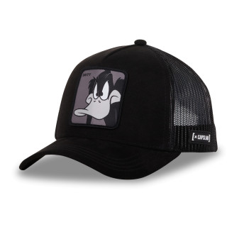 Casquette Trucker en Suedine Looney Tunes Daffy Duck Snapback - Noire - Capslab