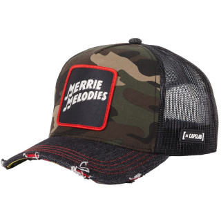 Casquette Trucker Looney Tunes Snapback Effet Déchiré - Camouflage - Capslab