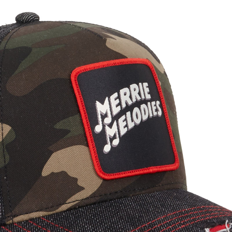 Casquette Trucker Looney Tunes Snapback Effet Déchiré - Camouflage - Capslab