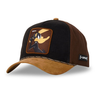 Casquette Trucker en Suedine Looney Tunes Daffy Duck Snapback - Marron - Capslab