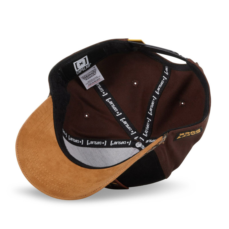 Casquette Trucker en Suedine Looney Tunes Daffy Duck Snapback - Marron - Capslab