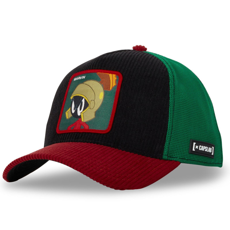 Casquette Trucker en Velours Looney Tunes Marvin Snapback - Noire - Capslab