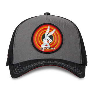 Casquette Trucker Looney Tunes Bugs Bunny Snapback Effet Denim - Noire - Capslab