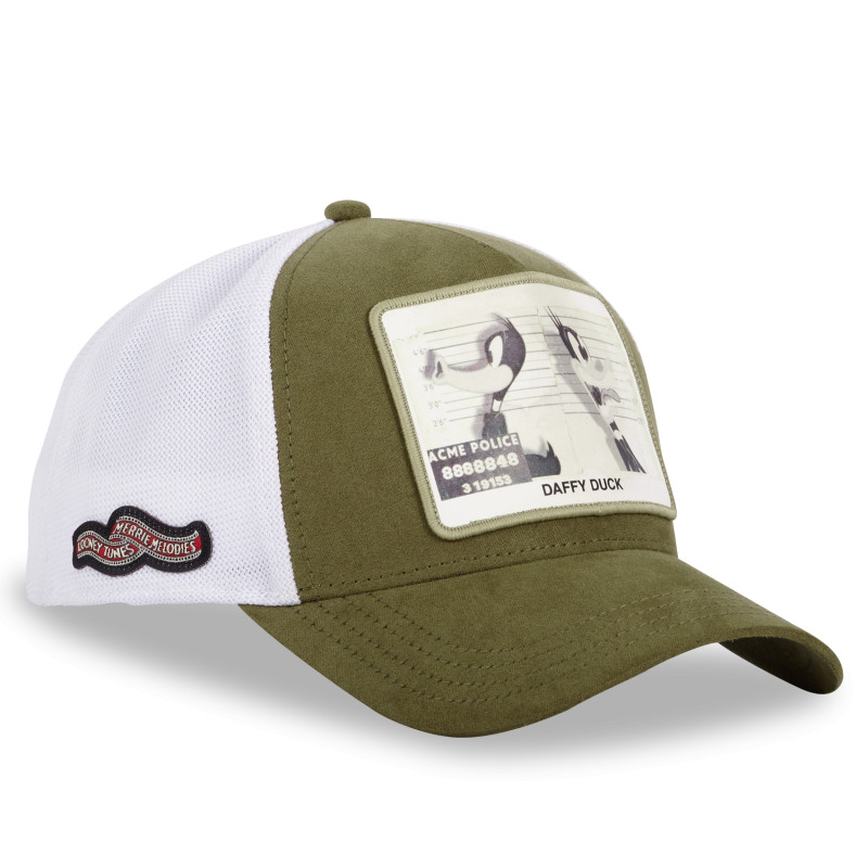 Casquette Trucker en Suedine Looney Tunes Daffy Duck Snapback - Verte - Capslab