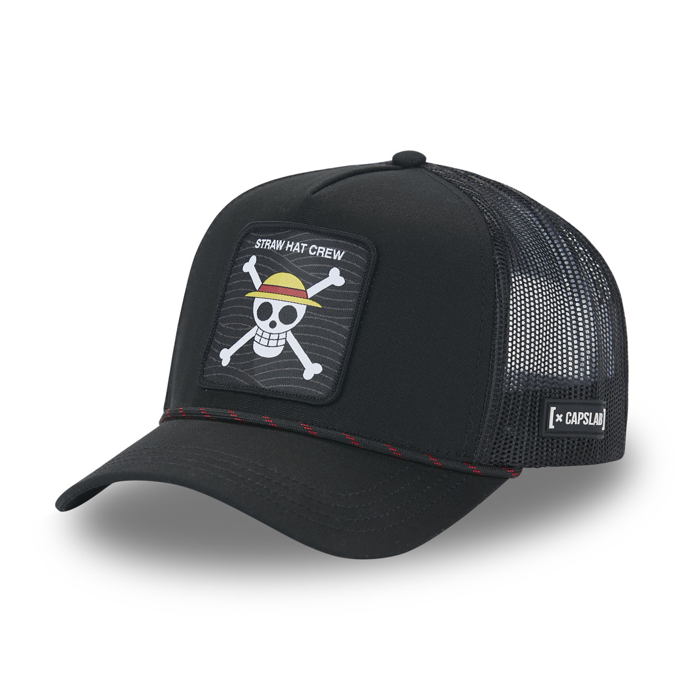 Casquette Trucker One Piece Jolly Roger Snapback - Noire - Capslab