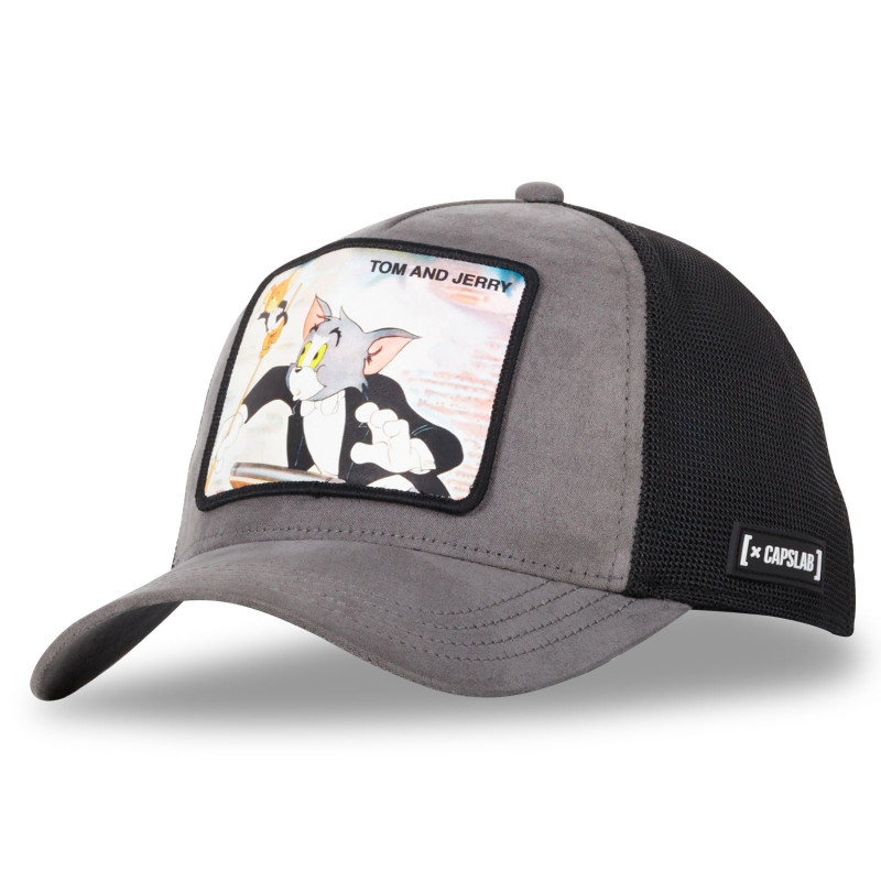 Casquette Trucker Tom And Jerry Snapback - Grise - Capslab