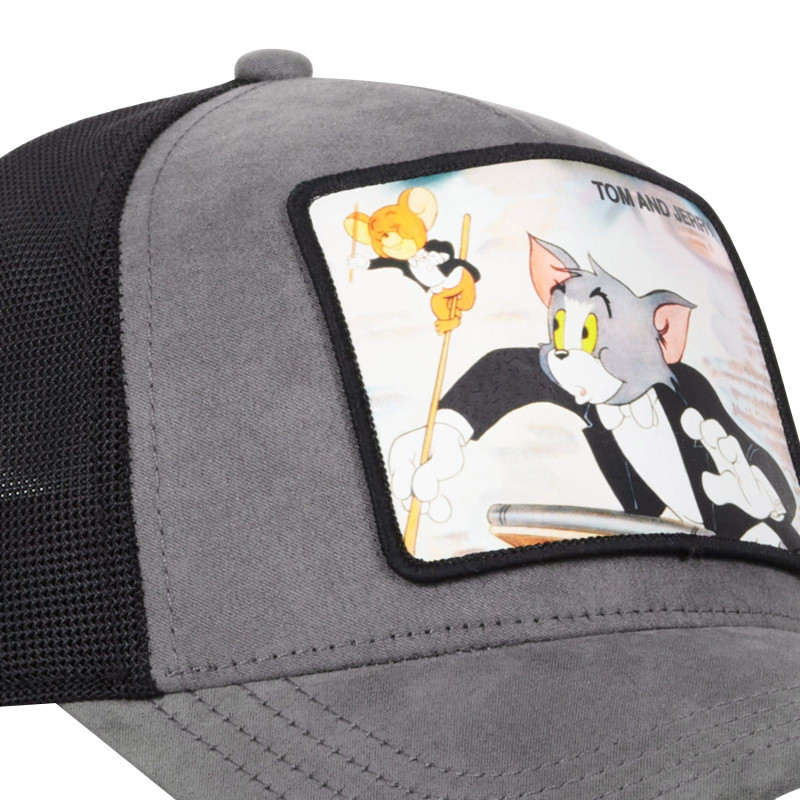 Casquette Trucker Tom And Jerry Snapback - Grise - Capslab