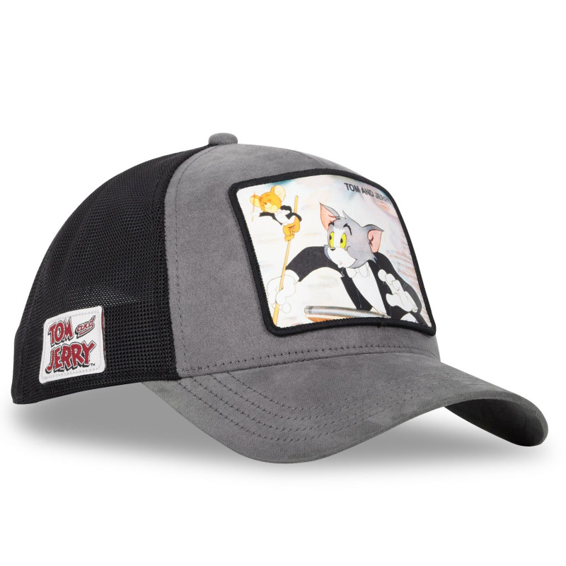 Casquette Trucker Tom And Jerry Snapback - Grise - Capslab