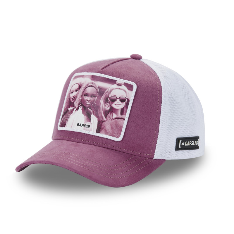 Casquette Baseball Suédine Barbie Snapback Rose - Capslab