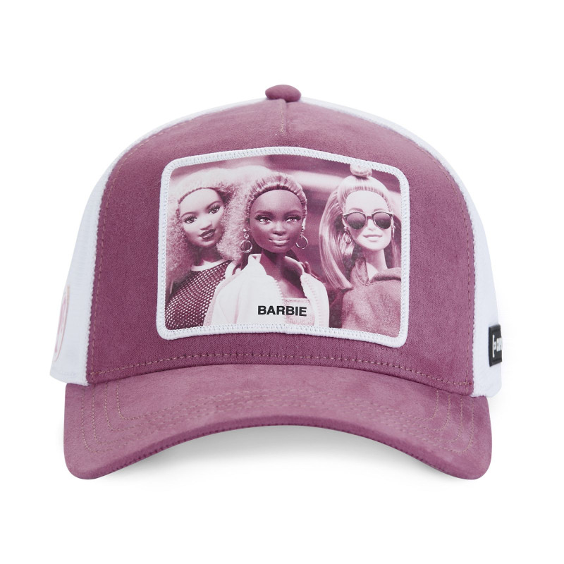 Casquette Baseball Suédine Barbie Snapback Rose - Capslab