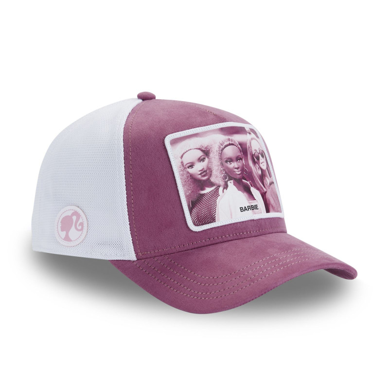 Casquette Baseball Suédine Barbie Snapback Rose - Capslab