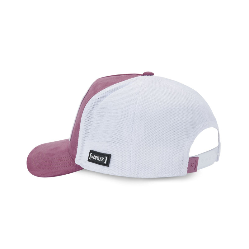 Casquette femme trucker en suedine finitions premium Barbie