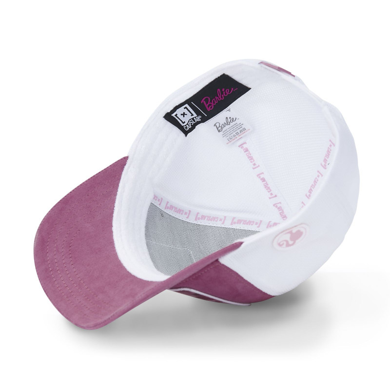 Casquette Baseball Suédine Barbie Snapback Rose - Capslab