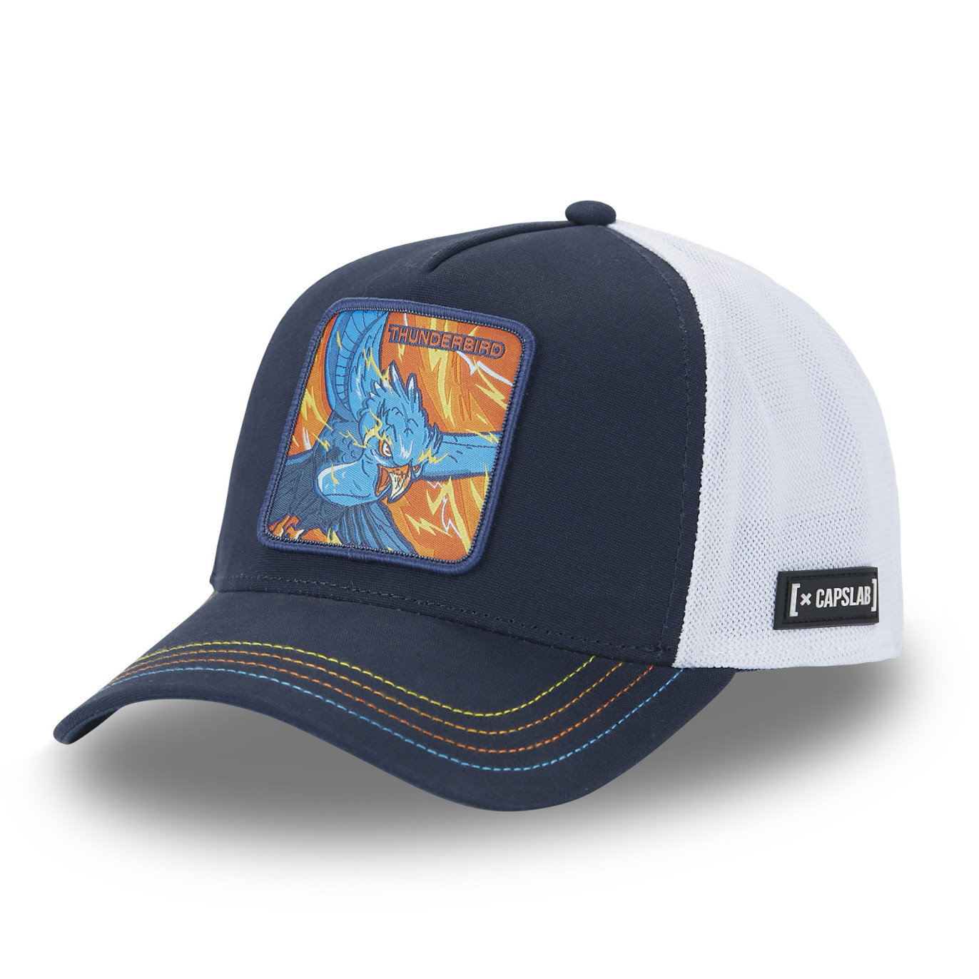 Casquette Trucker en Canva de coton Snapback Bleue - Capslab