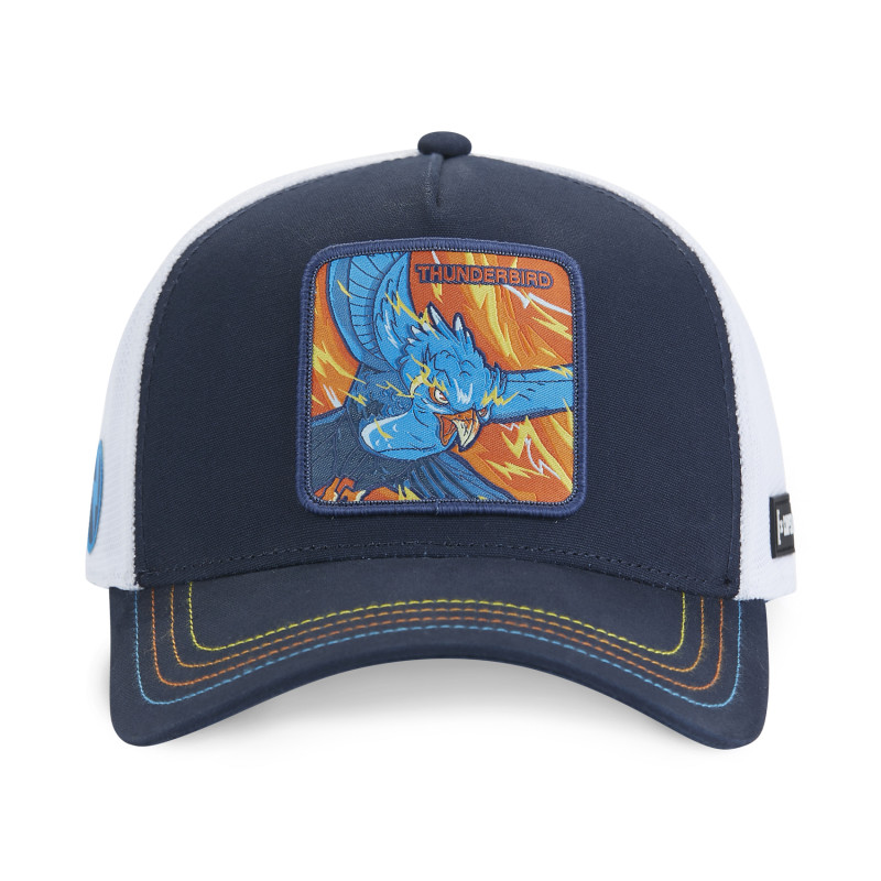 Casquette Trucker en Canva de coton Snapback Bleue - Capslab