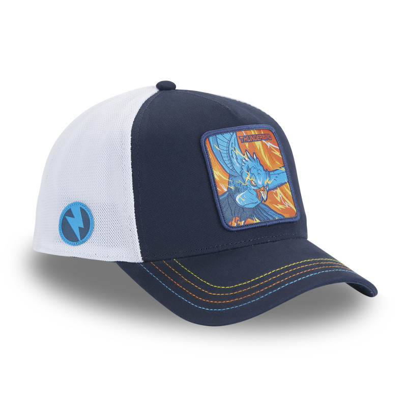 Casquette Trucker en Canva de coton Snapback Bleue - Capslab