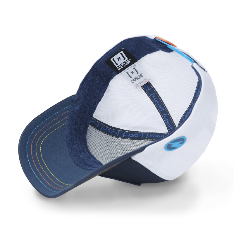 Casquette Trucker en Canva de coton Snapback Bleue - Capslab