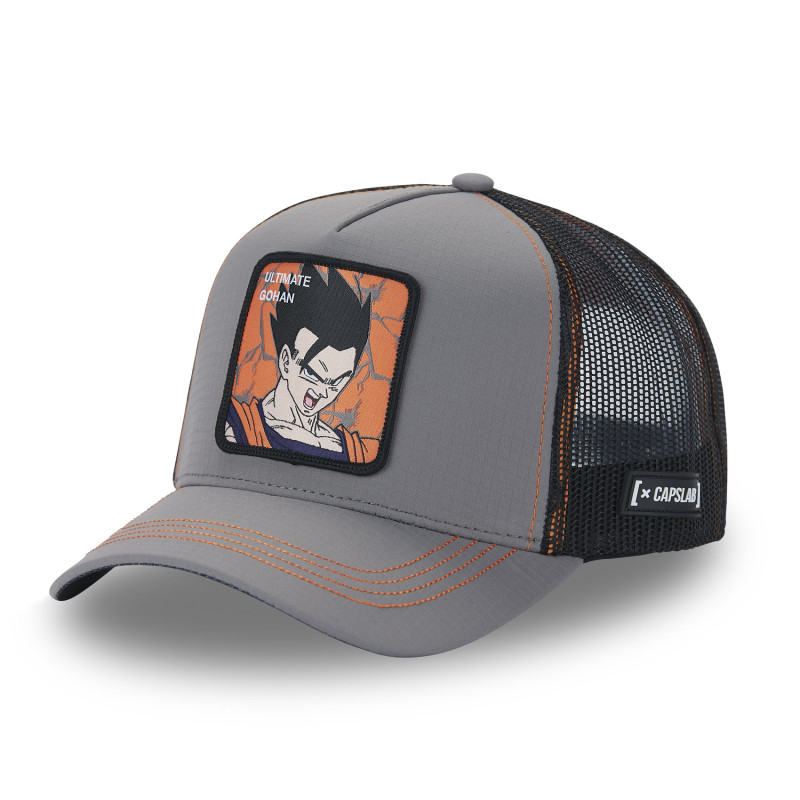 Casquette Trucker Dragon Ball Z Gohan Snapback - Grise - Capslab