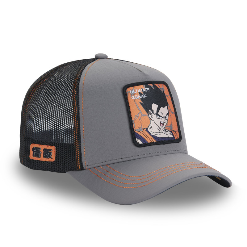 Casquette Trucker Dragon Ball Z Gohan Snapback - Grise - Capslab