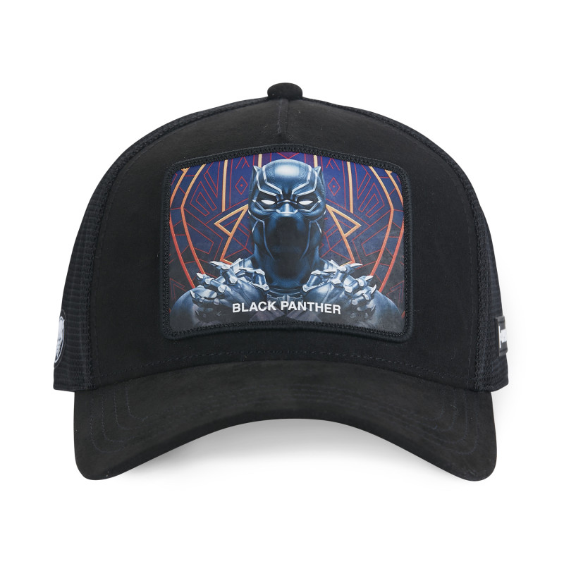 Casquette homme trucker en suedine finitions premium Marvel Panther