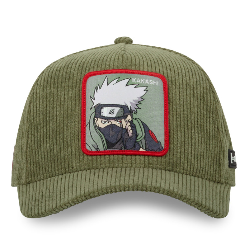 Casquette Trucker Naruto Shippuden Kakashi Snapback Velours Côtelé - Verte - Capslab