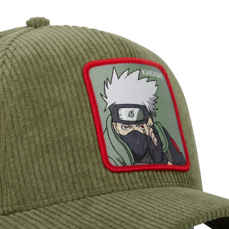 Casquette Trucker Naruto Shippuden Kakashi Snapback Velours Côtelé - Verte - Capslab