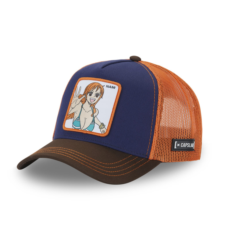 Casquette Trucker One Piece Nami Snapback - Bleue - Capslab