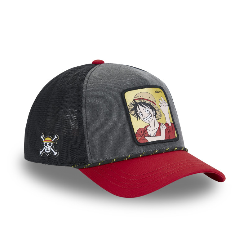 Casquette Trucker One Piece Luffy Snapback - Noire - Capslab