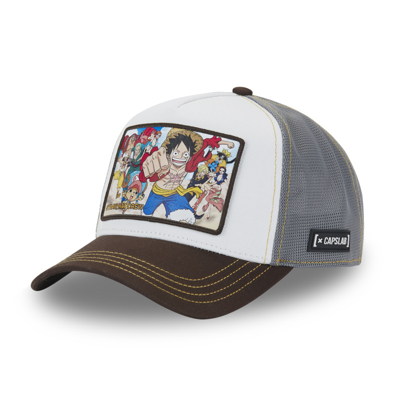 Casquette Trucker One Piece Crew Snapback - Marron - Capslab