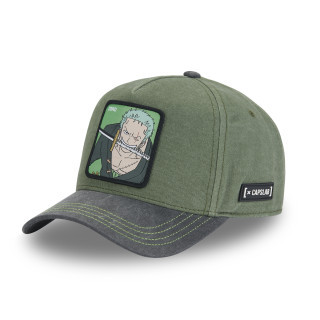 Casquette Baseball One Piece Roronoa Zoro Snapback - Verte - Capslab