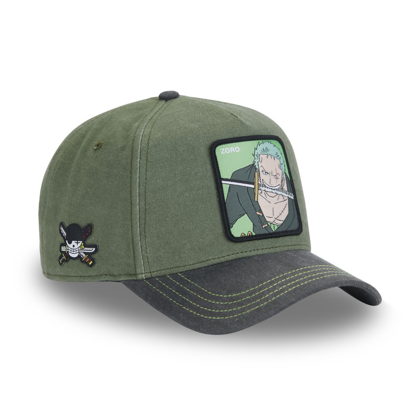 Casquette Baseball One Piece Roronoa Zoro Snapback - Verte - Capslab