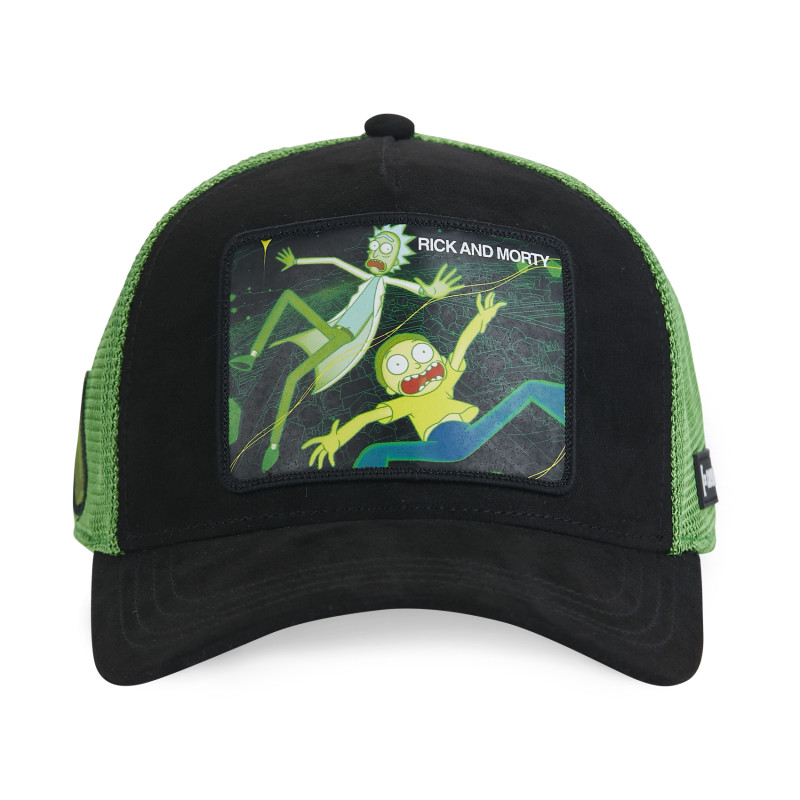 Casquette trucker avec filet finitons premium Rick et Morty