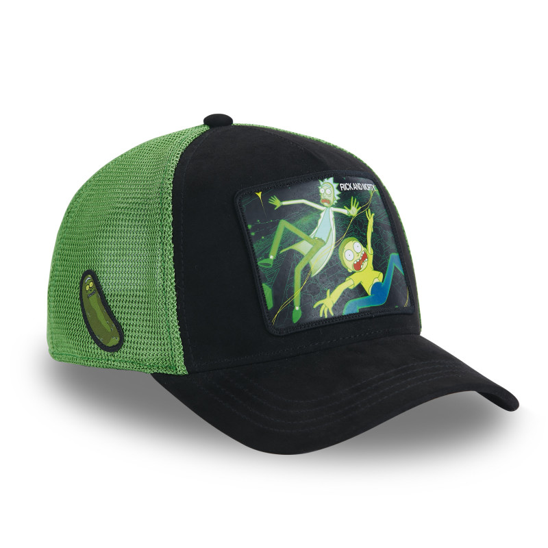 Casquette trucker avec filet finitons premium Rick et Morty