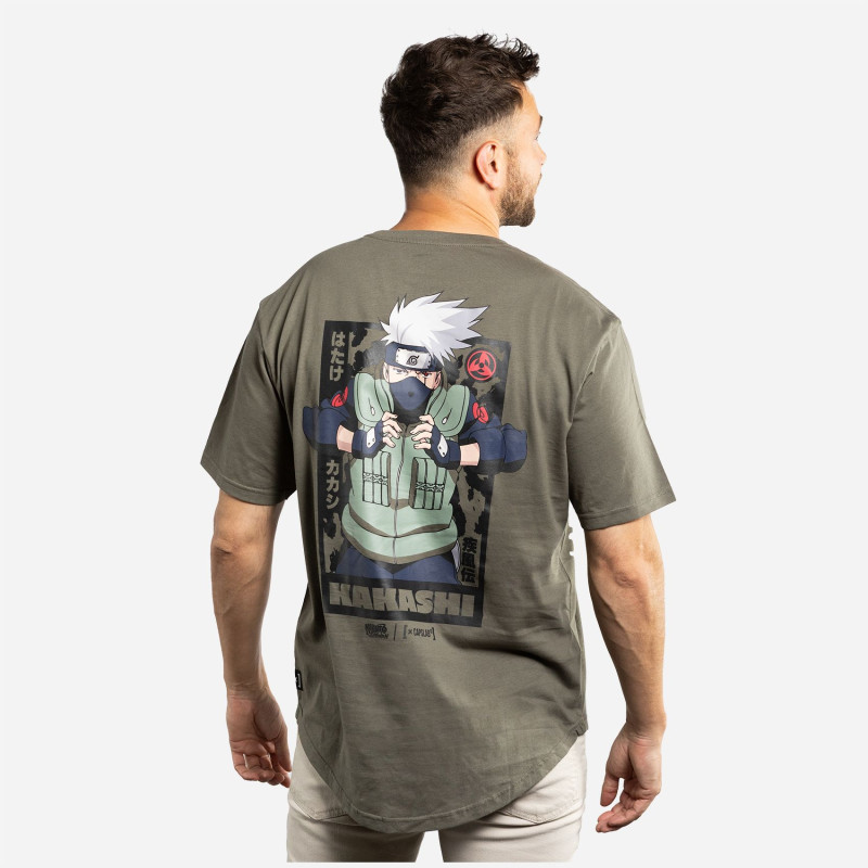 T-shirt Vert Naruto Shippuden Kakashi homme coupe Oversize Capslab